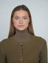 Point Tiny Cable Cardigan in Olive